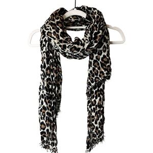 Beautiful Leopard Print Scarf - Black/Brown